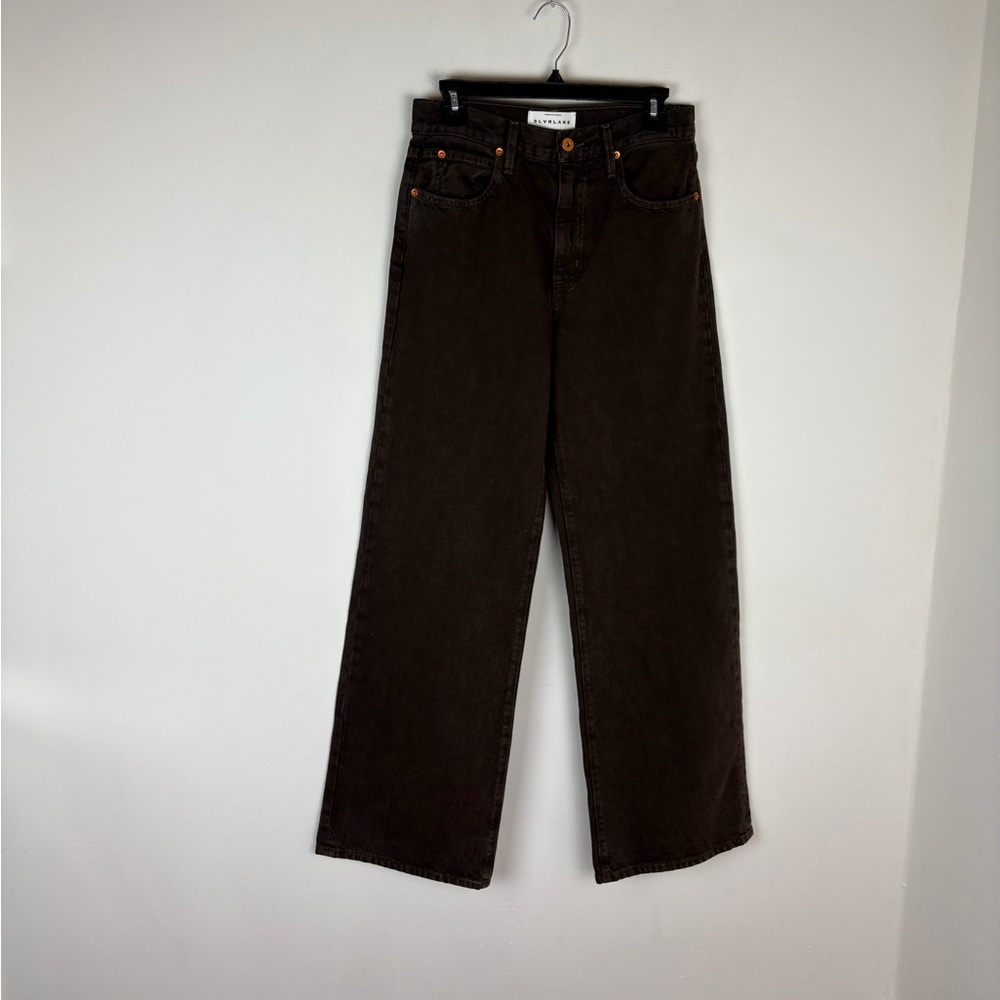 SLVRLAKE Grace Jeans Northern Cedar Brown Size 28 - Picture 4 of 8